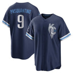 Silnrao KC.Royals #9 Vinnie Pasquantino Player Navy City Connect Home Game Stitched Jerseys