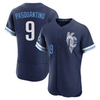 Silnrao KC.Royals #9 Vinnie Pasquantino Player Navy City Connect Limited Elite Home Stitched Jerseys
