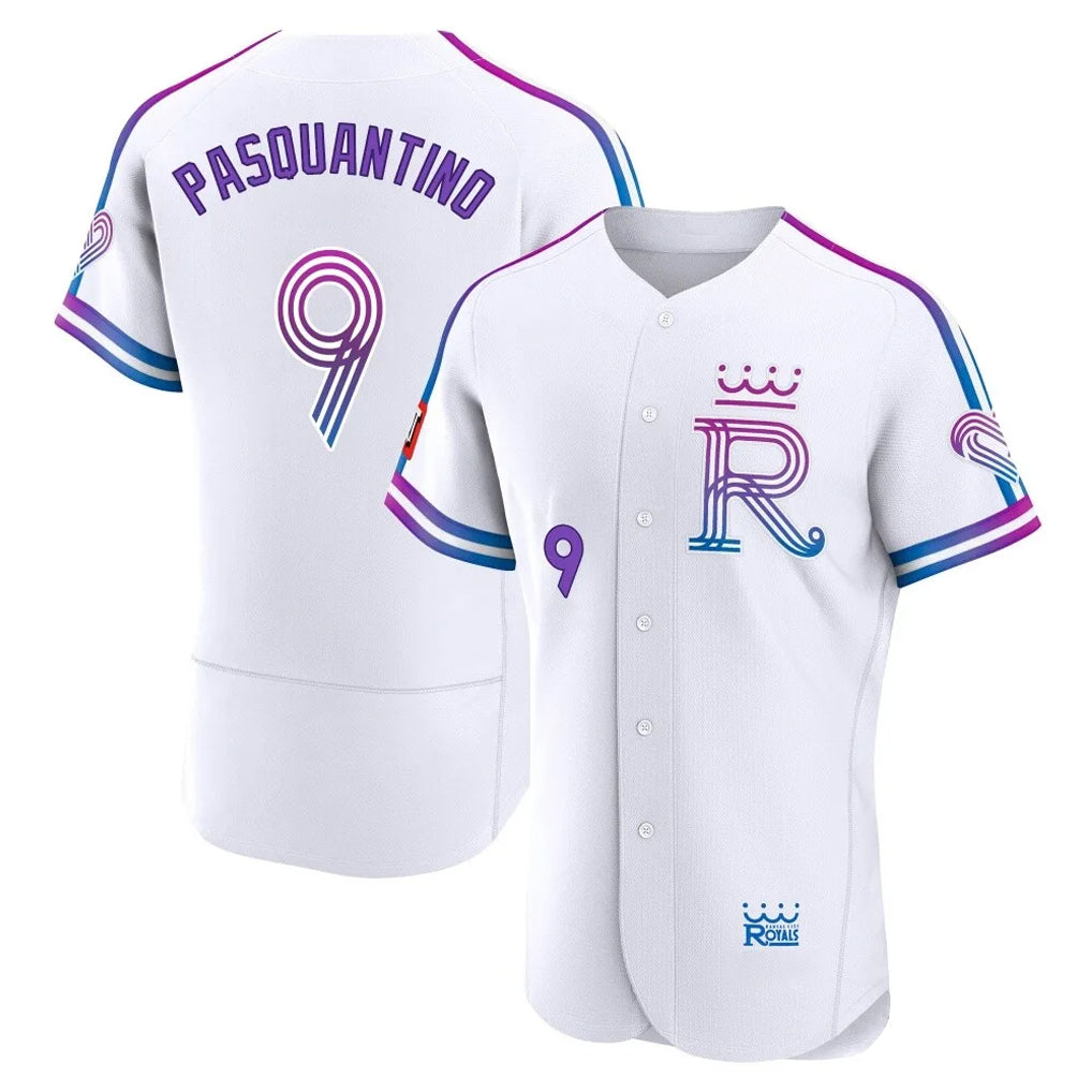 Silnrao KC.Royals #9 Vinnie Pasquantino Player White 2026 City Connect Limited Elite Home Stitched Jerseys