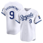 Silnrao KC.Royals #9 Vinnie Pasquantino Player White Alt Limited Home Stitched Jerseys