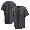 Silnrao LA.Angels Charcoal Game All-Star Blank Player Stitched Jerseys
