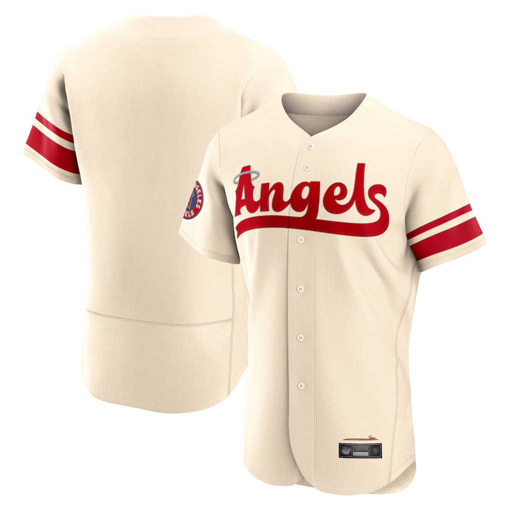Silnrao LA.Angels Cream City Connect Limited ELite Home Blank Player Stitched Jerseys