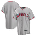 Silnrao LA.Angels Gray Home Game Blank Player Stitched Jerseys