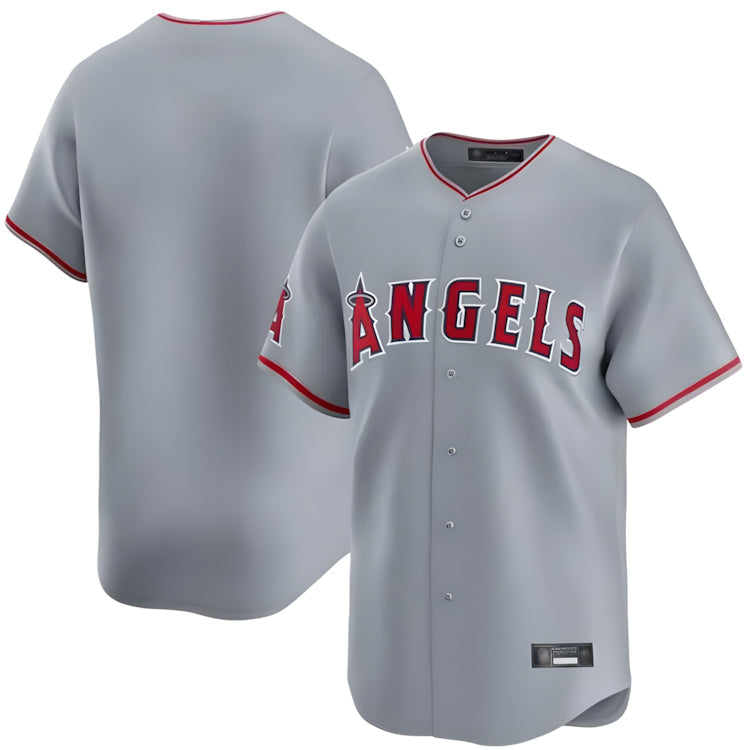 Silnrao LA.Angels Gray Home Limited Blank Player Stitched Jerseys