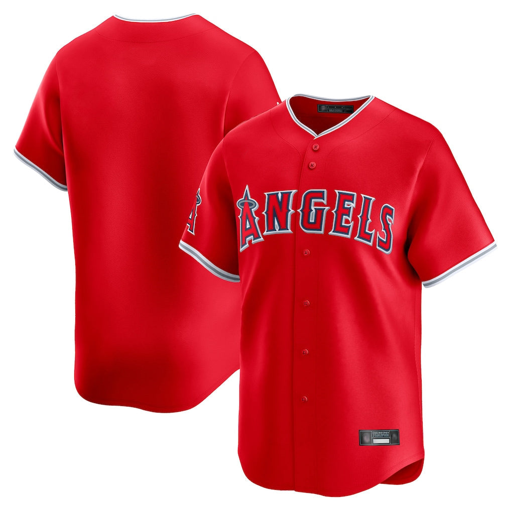 Silnrao LA.Angels Gray Home Game Blank Player Stitched Jerseys