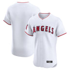Silnrao LA.Angels White Limited Elite Home Blank Player Stitched Jerseys
