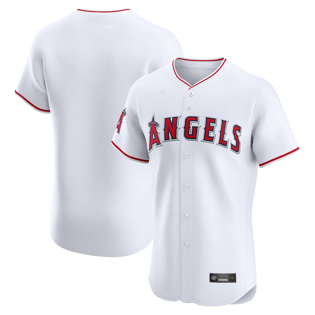 Silnrao LA.Angels White Limited Elite Home Blank Player Stitched Jerseys