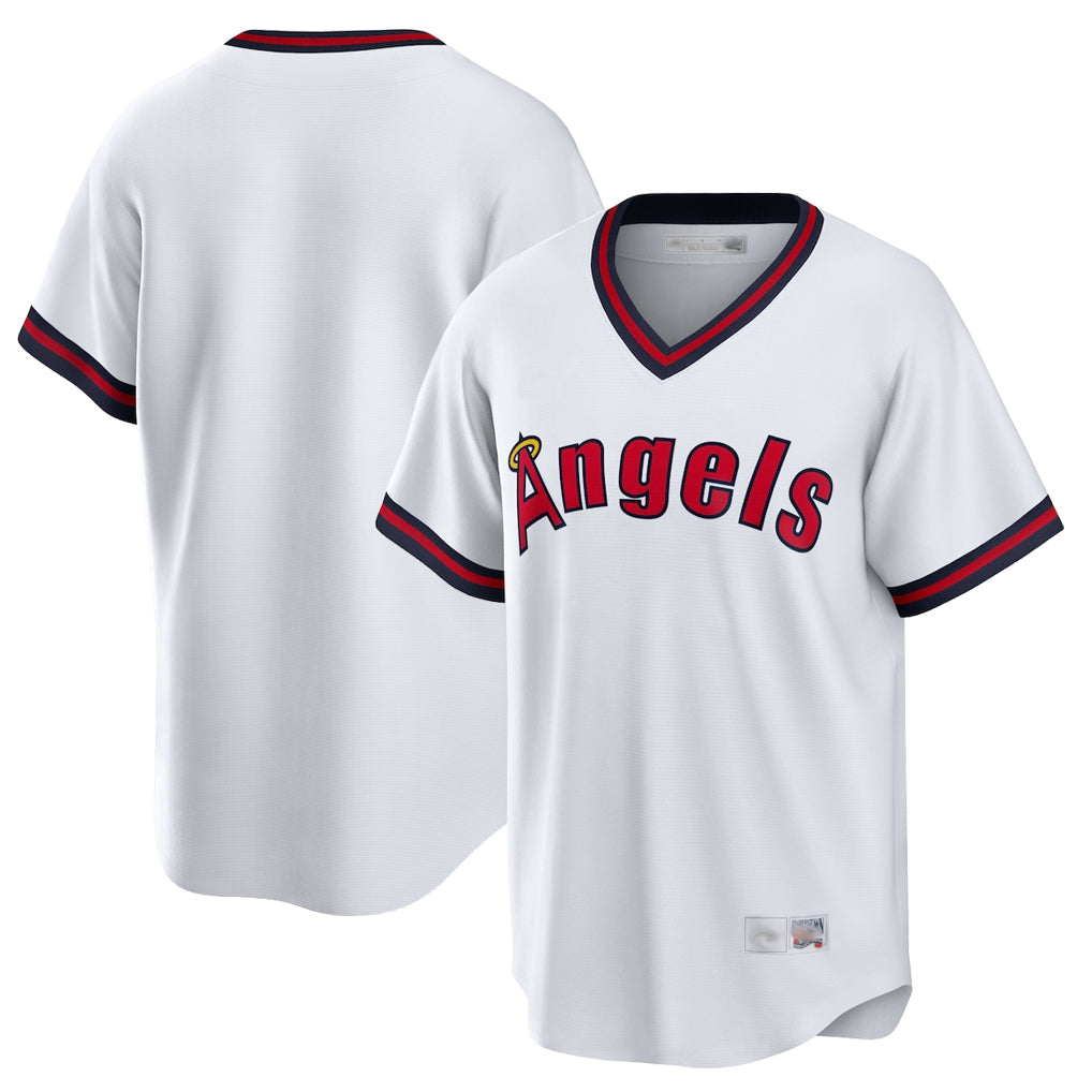 Silnrao LA.Angels White T-shirt Home Game Blank Player Stitched Jerseys