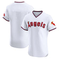 Silnrao LA.Angels White T-shirt Home Limited Elite Blank Player Stitched Jerseys