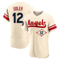 Silnrao LA.Angels #12 Jorge Soler Player Cream City Connect Limited ELite Home Stitched Jerseys