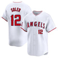 Silnrao LA.Angels #12 Jorge Soler Player White Limited Home Stitched Jerseys