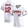 Silnrao LA.Angels #12 Jorge Soler Player White T-shirt Home Limited Stitched Jerseys