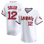 Silnrao LA.Angels #12 Jorge Soler Player White T-shirt Home Limited Stitched Jerseys