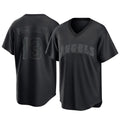 Silnrao LA.Angels #13 Drew Pomeranz Player Black Pitch Fashion T-shirt Stitched Jerseys