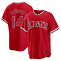 Silnrao LA.Angels #14 Logan O'Hoppe Player Red Home Game Stitched Jerseys