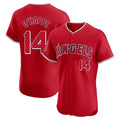 Silnrao LA.Angels #14 Logan O'Hoppe Player Red Home Limited Elite Stitched Jerseys
