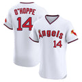 Silnrao LA.Angels #14 Logan O'Hoppe Player White T-shirt Home Limited Elite Stitched Jerseys.jpg