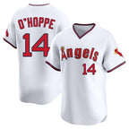Silnrao LA.Angels #14 Logan O'Hoppe Player White T-shirt Home Limited Elite Stitched Jerseys