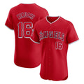 Silnrao LA.Angels #16 Yusei Kikuchi Player Red Home Limited Elite Stitched Jerseys