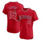 Silnrao LA.Angels #16 Yusei Kikuchi Player Red Home Limited Elite Stitched Jerseys