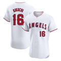 Silnrao LA.Angels #16 Yusei Kikuchi Player White Limited Elite Stitched Home Jerseys