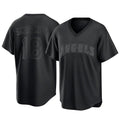Silnrao LA.Angels #18 Nolan Schanuel Player Black Pitch Fashion T-shirt Stitched Jerseys