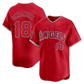Silnrao LA.Angels #18 Nolan Schanuel Player Red Home Limited Stitched Jerseys