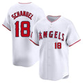 Silnrao LA.Angels #18 Nolan Schanuel Player White Limited Home Stitched Jerseys