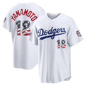 Silnrao LA.Angels #18 Yoshinobu Yamamoto White 2026 All-Star Edition Stars & Stripes Stadium Jerseys