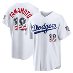 Silnrao LA.Angels #18 Yoshinobu Yamamoto White 2026 All-Star Edition Stars & Stripes Stadium Jerseys