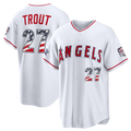 Silnrao LA.Angels #27 Mike Trout White 2026 All-Star Edition Stars & Stripes Stadium Jerseys