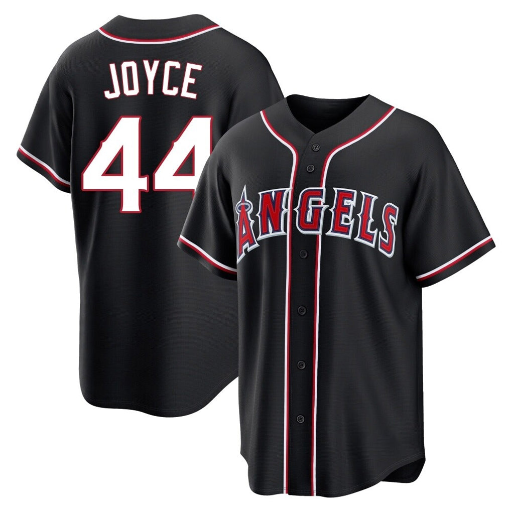 Silnrao LA.Angels #44 Ben Joyce Player Black Fashion Out Home Game Stitched Jerseys