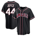 Silnrao LA.Angels #44 Ben Joyce Player Black Fashion Out Home Game Stitched Jerseys