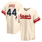 Silnrao LA.Angels #44 Ben Joyce Player Cream City Connect Home Stitched Jerseys