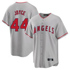 Silnrao LA.Angels #44 Ben Joyce Player Gray Home Game Stitched Jerseys