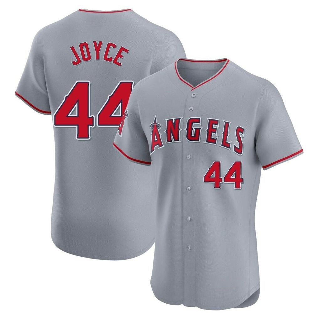 Silnrao LA.Angels #44 Ben Joyce Player Gray Home Limited Elite Stitched Jerseys
