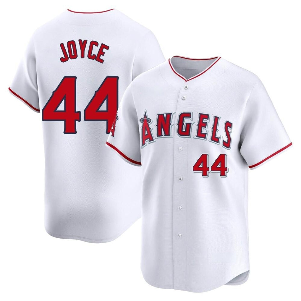 Silnrao LA.Angels #44 Ben Joyce Player White Limited Home Stitched Jerseys