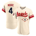Silnrao LA.Angels #4 Christian Moore Player Cream City Connect Limited ELite Home Stitched Jerseys