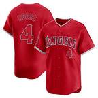 Silnrao LA.Angels #4 Christian Moore Player Red Home Limited Stitched Jerseys