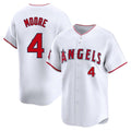 Silnrao LA.Angels #4 Christian Moore Player White Limited Home Stitched Jerseys