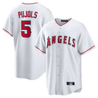 Silnrao LA.Angels #5 Albert Pujols Player White Home Game Stitched Jerseys