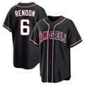 Silnrao LA.Angels #6 Anthony Rendon Player Black Fashion Out Home Game Stitched Jerseys