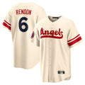 Silnrao LA.Angels #6 Anthony Rendon Player Cream City Connect Home Stitched Jerseys