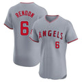 Silnrao LA.Angels #6 Anthony Rendon Player Gray Home Limited Elite Stitched Jerseys