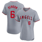 Silnrao LA.Angels #6 Anthony Rendon Player Gray Home Limited Elite Stitched Jerseys