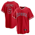 Silnrao LA.Angels #6 Anthony Rendon Player Red Home Game Stitched Jerseys