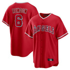 Silnrao LA.Angels #6 Anthony Rendon Player Red Home Game Stitched Jerseys