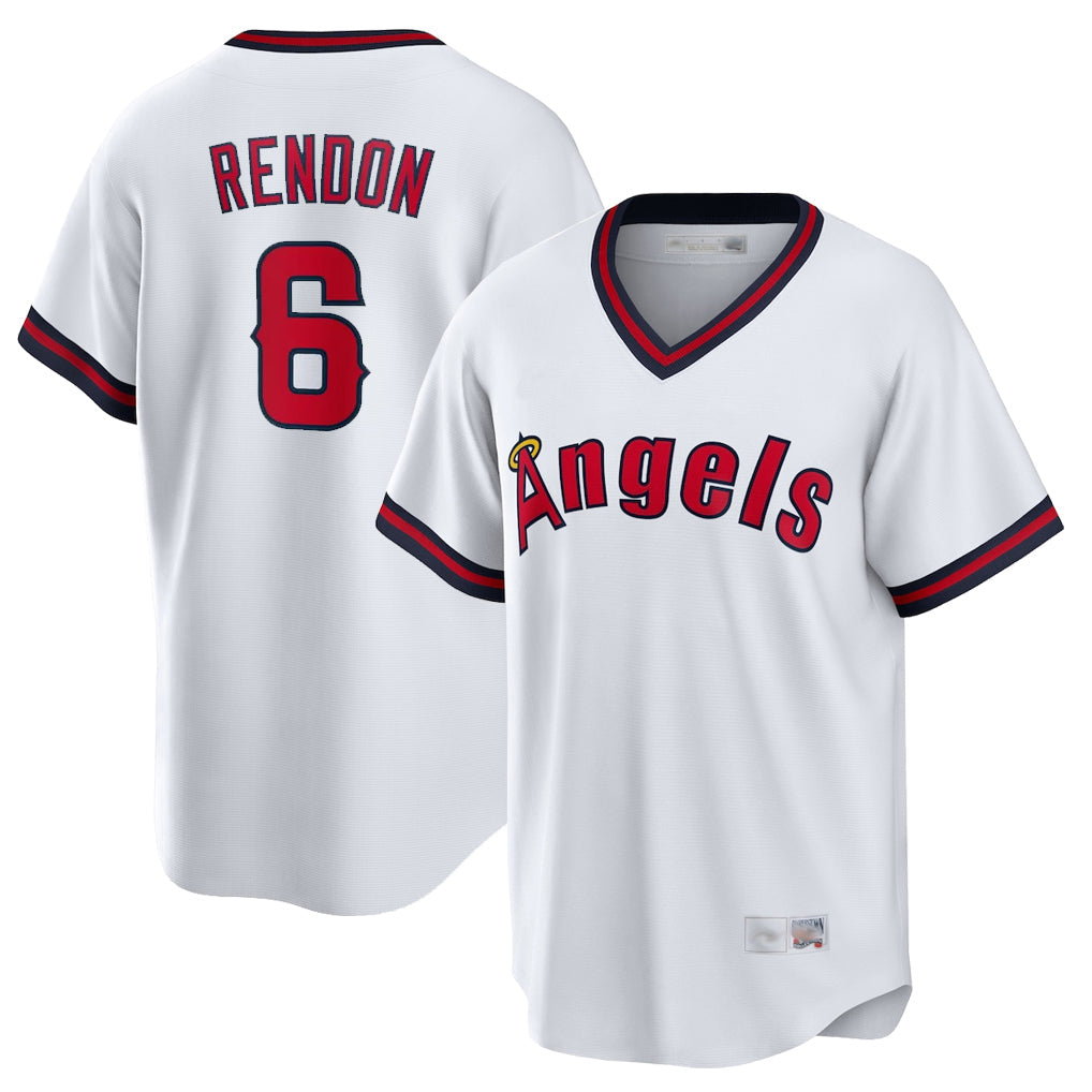 Silnrao LA.Angels #6 Anthony Rendon Player White T-shirt Home Game Stitched Jerseys