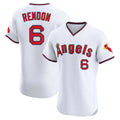 Silnrao LA.Angels #6 Anthony Rendon Player White T-shirt Home Limited Elite Stitched Jerseys