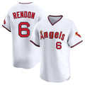 Silnrao LA.Angels #6 Anthony Rendon Player White T-shirt Home Limited Stitched Jerseys